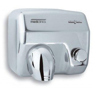 Сушилка для рук MEDICLINICS Saniflow e-05c с кнопкой, глянцевая